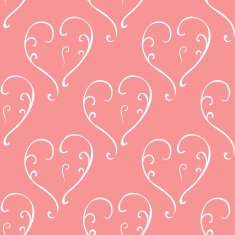 Valentine seamless hearts and Love you pattern N13