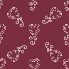 Valentine seamless hearts and Love you pattern N15