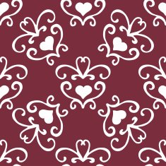 Valentine seamless hearts and Love you pattern N17