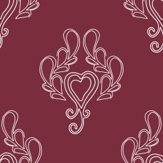Valentine seamless hearts and Love you pattern N25
