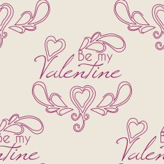 Valentine seamless hearts and Love you pattern N28