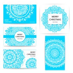 Set of banners with floral Indian ornaments can be used N2
