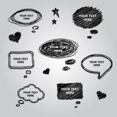 Speech collection Vector element for you design