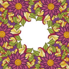 Vector Colored Floral Background N9