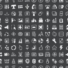 Doodle Web seamless pattern background N2