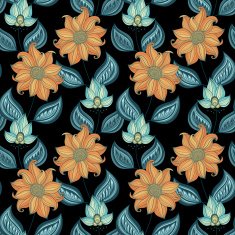 Vector seamless floral pattern N34