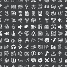 Doodle Web seamless pattern background N7