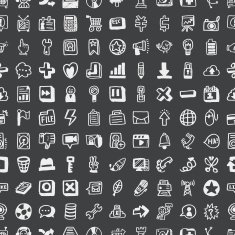 Doodle Web seamless pattern background N8