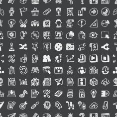 Doodle Web seamless pattern background N9