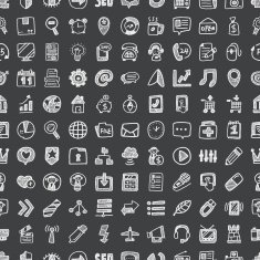 Doodle Web seamless pattern background N10