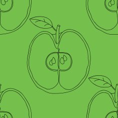 Seamless background with apples N16