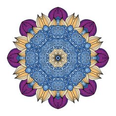 Vector Beautiful Deco Colored Mandala N17