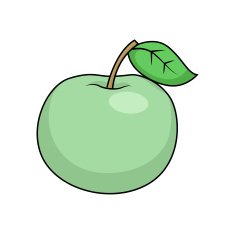 Apple cartoon vector illustration N2