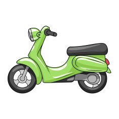 Scooter cartoon vector illustration N2