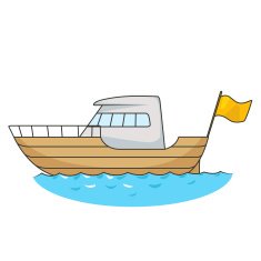 Yacht cartoon vector illustration N2