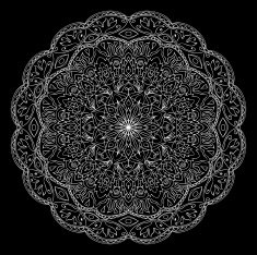 Lace round ornament