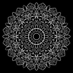Ornamental white mandala