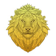 Lion ornament ethnic vector illustration N4