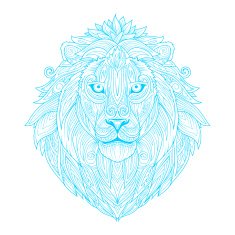 Lion ornament ethnic vector illustration N5