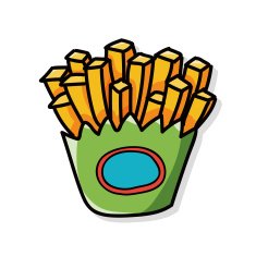 French Fries Doodle N2