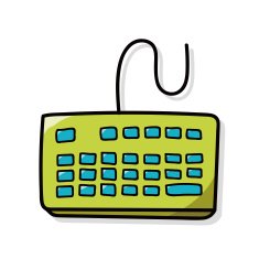 Computer keyboard doodle N2