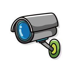 Surveillance cameras doodle N6