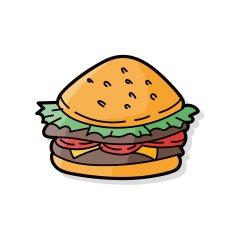 hamburger doodle N2