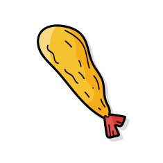 Fried shrimp doodle