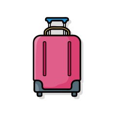 suitcase doodle