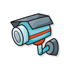 Surveillance cameras doodle N7