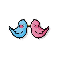 valentines bird doodle N2