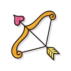 valentines arrow doodle N2