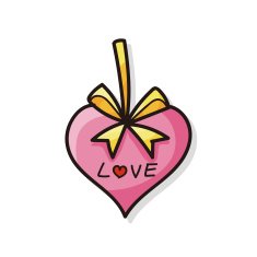 valentines tag doodle