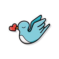 valentines bird doodle N4