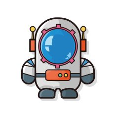 astronaut doodle