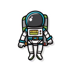 astronaut doodle N3