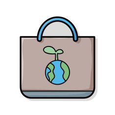 Recycled shopping bag doodle