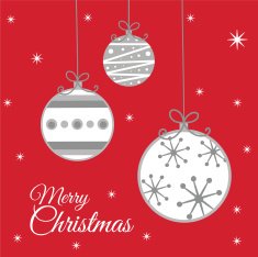 Luxury Christmas Card with Bauble Decoration