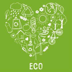Eco consept in a heart shape