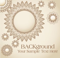 vector hand-drawn abstract flowers pattern