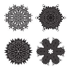 Tattoo Flower Mandala Doodle Vector Designs N5