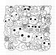 Hand drawn Aliens and Monsters cartoon doodle N21
