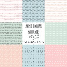 Set of abstract seamless patterns N7