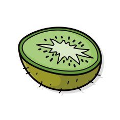 fruits kiwi doodle
