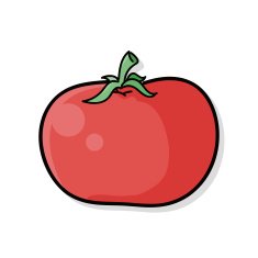 fruits tomato doodle