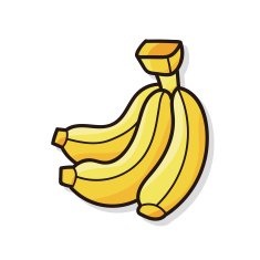 fruits banana doodle N2