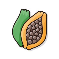 fruits papaya doodle N2