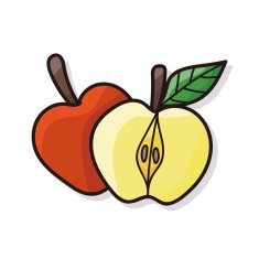 fruits apple doodle N2