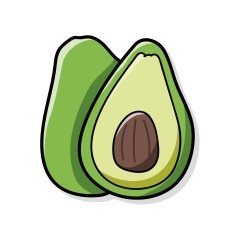 fruits Avocado doodle N2