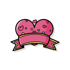 heart decoration doodle N2